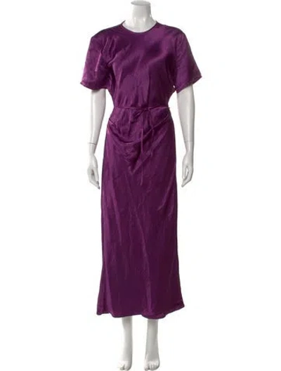 Pre-owned Acne Studios Crew Neck Long Dress In Purple
