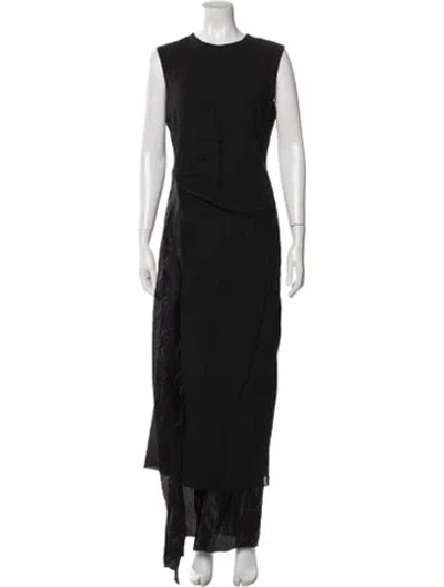 Pre-owned Acne Studios Crew Neck Long Dress W/ Tags In Black