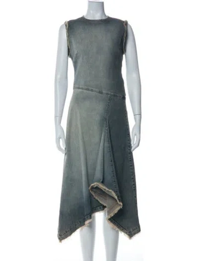 Pre-owned Acne Studios Crew Neck Long Dress W/ Tags In Green