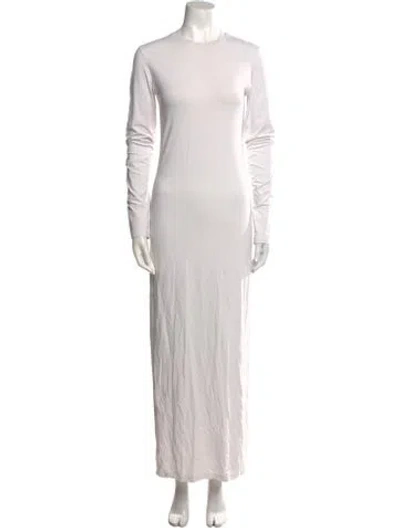 Pre-owned Acne Studios Crew Neck Long Dress In White