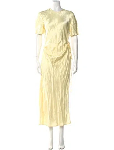 Pre-owned Acne Studios Crew Neck Long Dress In Yellow