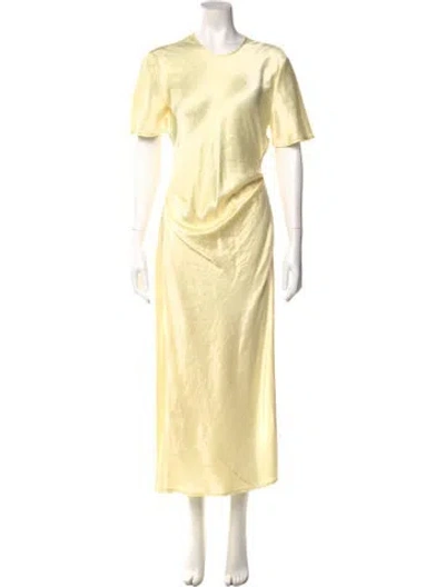 Pre-owned Acne Studios Crew Neck Long Dress In Yellow