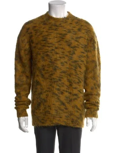 Pre-owned Acne Studios Crew Neck Long Sleeve Cardigan In Yellow