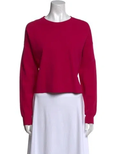 Pre-owned Acne Studios Crew Neck Long Sleeve Crop Top In Pink