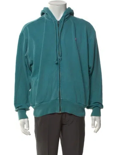 Pre-owned Acne Studios Crew Neck Long Sleeve Hoodie In Blue
