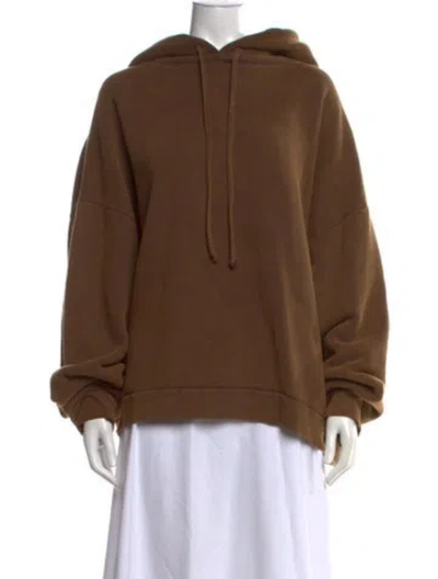 Pre-owned Acne Studios Crew Neck Long Sleeve Hoodie In Brown