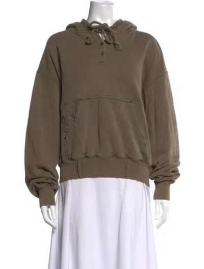 Pre-owned Acne Studios Crew Neck Long Sleeve Hoodie In Brown