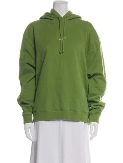 Pre-owned Acne Studios Crew Neck Long Sleeve Hoodie In Green