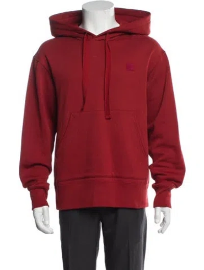 Pre-owned Acne Studios Crew Neck Long Sleeve Hoodie In Red