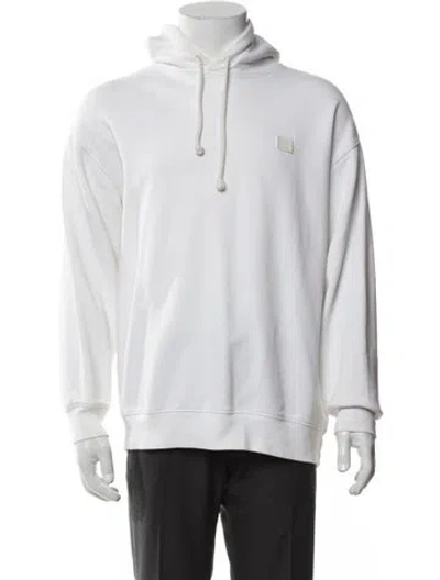 Pre-owned Acne Studios Crew Neck Long Sleeve Hoodie In White