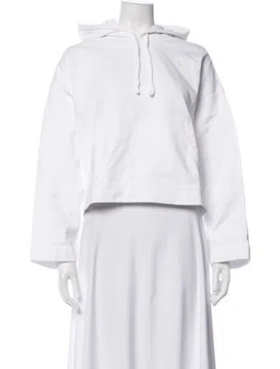 Pre-owned Acne Studios Crew Neck Long Sleeve Hoodie In White