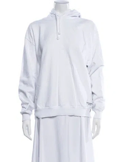 Pre-owned Acne Studios Crew Neck Long Sleeve Hoodie In White