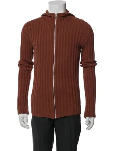 Pre-owned Acne Studios Crew Neck Long Sleeve Polo Sweater In Brown