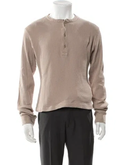 Pre-owned Acne Studios Crew Neck Long Sleeve Polo Sweater In Neutrals