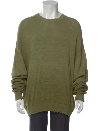 Pre-owned Acne Studios Crew Neck Long Sleeve Pullover In Green