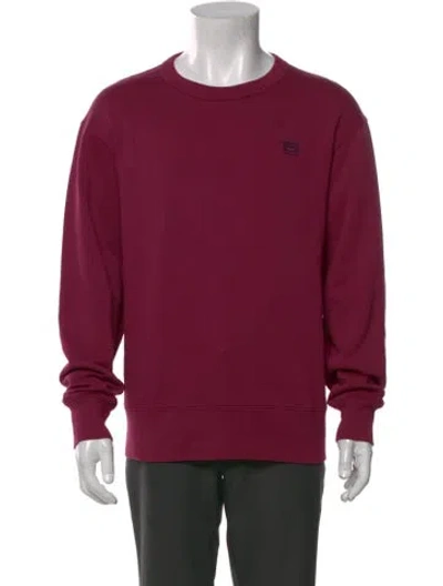 Pre-owned Acne Studios Crew Neck Long Sleeve Pullover In Purple