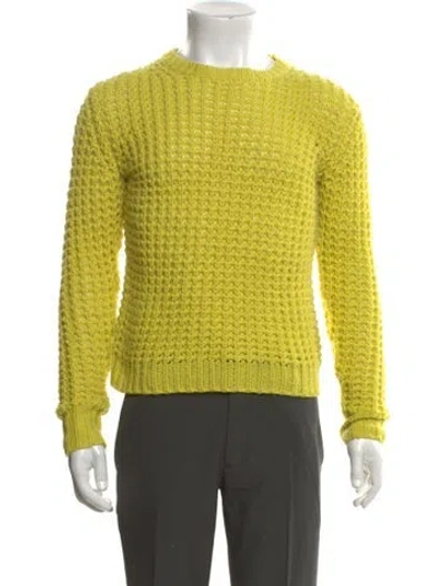 Pre-owned Acne Studios Crew Neck Long Sleeve Pullover In Yellow