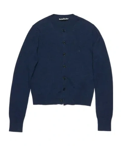 Acne Studios Crew Neck Long Sleeve Sweater In Blue