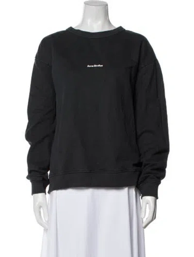 Pre-owned Acne Studios Crew Neck Long Sleeve Sweatshirt In Black