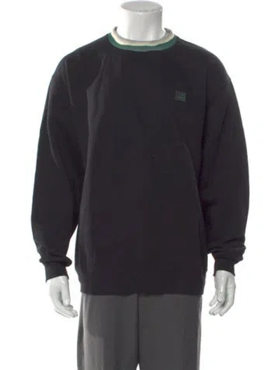 Pre-owned Acne Studios Crew Neck Long Sleeve Sweatshirt In Black