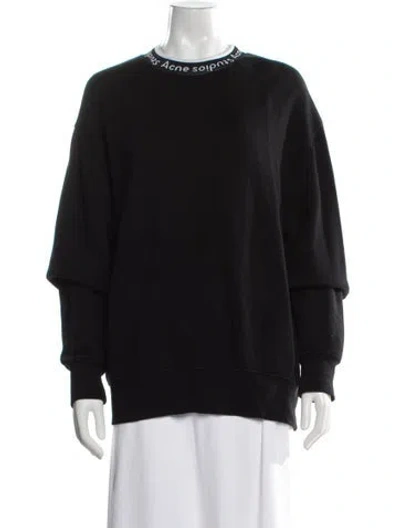 Pre-owned Acne Studios Crew Neck Long Sleeve Sweatshirt In Black