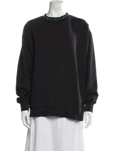 Pre-owned Acne Studios Crew Neck Long Sleeve Sweatshirt In Black