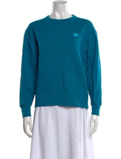 Pre-owned Acne Studios Crew Neck Long Sleeve Sweatshirt In Blue