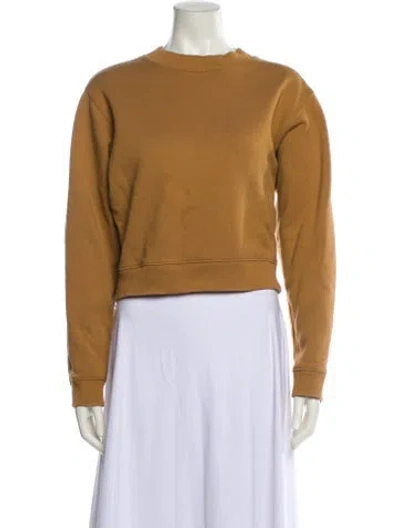 Pre-owned Acne Studios Crew Neck Long Sleeve Sweatshirt In Brown