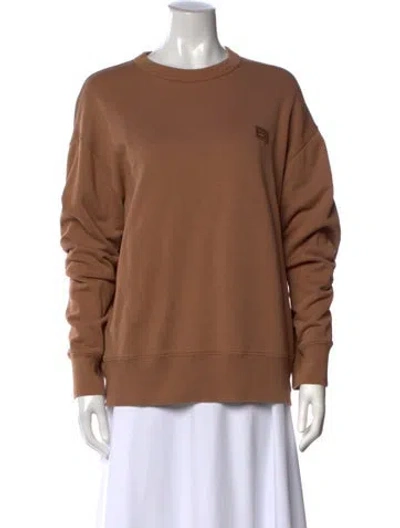 Pre-owned Acne Studios Crew Neck Long Sleeve Sweatshirt In Brown