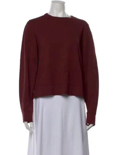 Pre-owned Acne Studios Crew Neck Long Sleeve Sweatshirt In Burgundy
