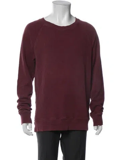 Pre-owned Acne Studios Crew Neck Long Sleeve Sweatshirt In Burgundy
