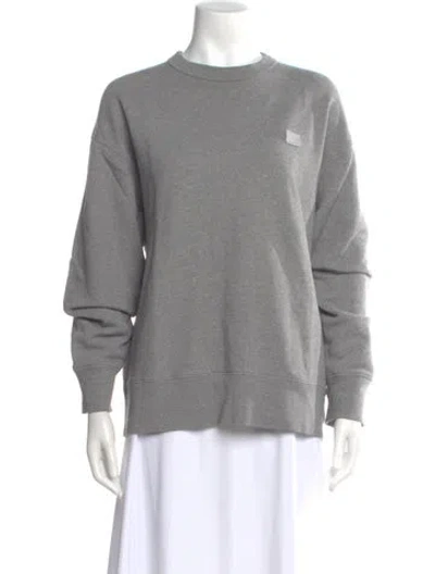 Pre-owned Acne Studios Crew Neck Long Sleeve Sweatshirt In Gray