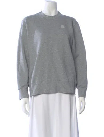 Pre-owned Acne Studios Crew Neck Long Sleeve Sweatshirt In Gray