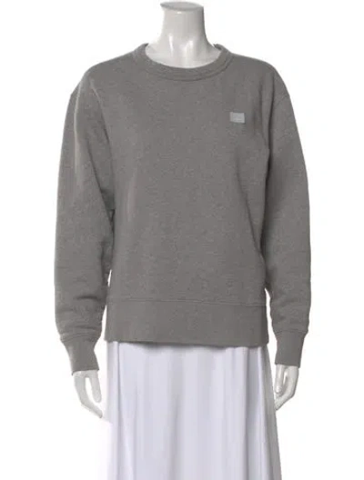 Pre-owned Acne Studios Crew Neck Long Sleeve Sweatshirt In Gray