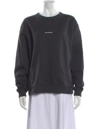 Pre-owned Acne Studios Crew Neck Long Sleeve Sweatshirt In Gray