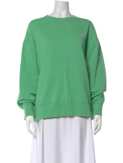 Pre-owned Acne Studios Crew Neck Long Sleeve Sweatshirt In Green