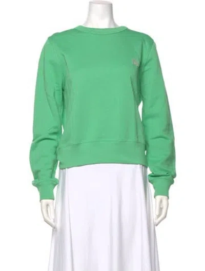 Pre-owned Acne Studios Crew Neck Long Sleeve Sweatshirt In Green