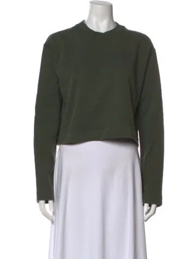 Pre-owned Acne Studios Crew Neck Long Sleeve Sweatshirt In Green