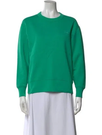 Pre-owned Acne Studios Crew Neck Long Sleeve Sweatshirt In Green