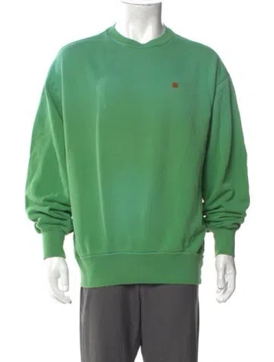 Pre-owned Acne Studios Crew Neck Long Sleeve Sweatshirt In Green