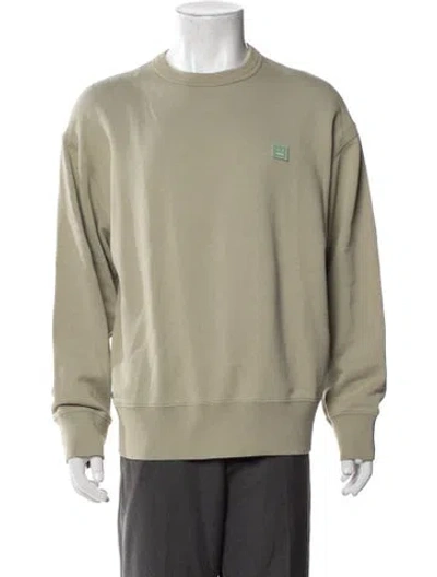 Pre-owned Acne Studios Crew Neck Long Sleeve Sweatshirt In Green