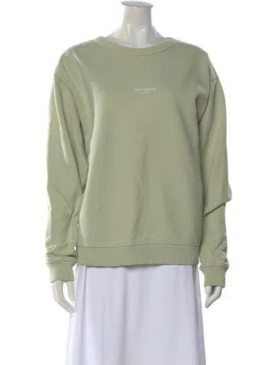 Pre-owned Acne Studios Crew Neck Long Sleeve Sweatshirt In Green