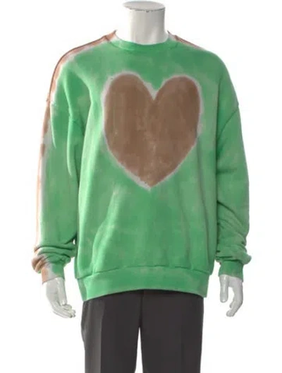 Pre-owned Acne Studios Crew Neck Long Sleeve Sweatshirt In Green