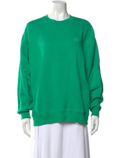 Pre-owned Acne Studios Crew Neck Long Sleeve Sweatshirt In Green