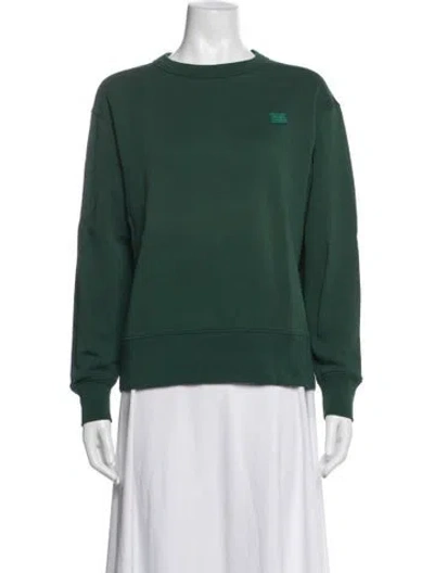 Pre-owned Acne Studios Crew Neck Long Sleeve Sweatshirt In Green