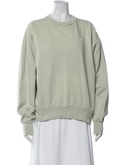 Pre-owned Acne Studios Crew Neck Long Sleeve Sweatshirt In Green
