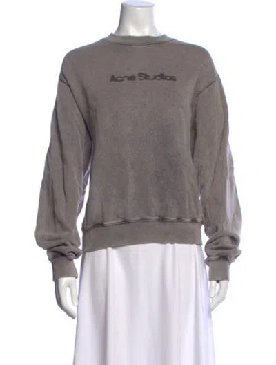 Pre-owned Acne Studios Crew Neck Long Sleeve Sweatshirt In Grey