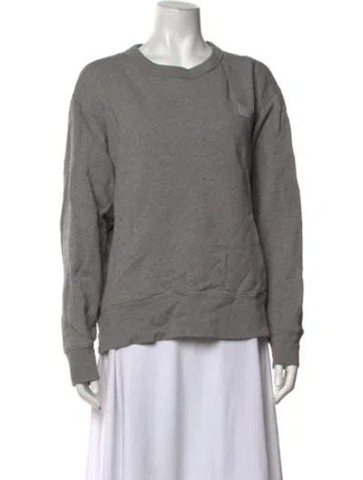 Pre-owned Acne Studios Crew Neck Long Sleeve Sweatshirt In Grey