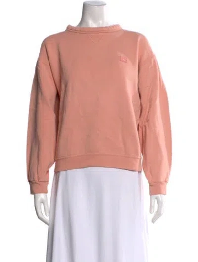 Pre-owned Acne Studios Crew Neck Long Sleeve Sweatshirt In Orange
