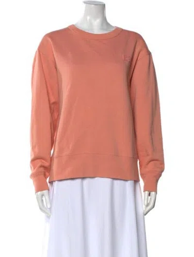 Pre-owned Acne Studios Crew Neck Long Sleeve Sweatshirt In Orange